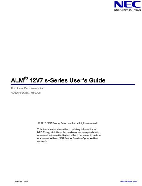 S Series User Manuals .